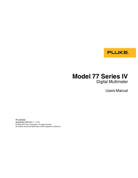 Thumbnail of document Manual - 77 IV Digital Multimeter